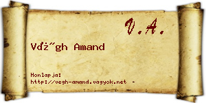 Végh Amand névjegykártya